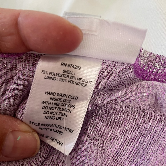 Sweet Storm Purple Metallic Ruffle Mini Dress - Picture 11 of 14